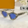 Mens retro olho de gato óculos de sol moda carta logotipo pista óculos lentes de resina de alta qualidade luxo multi opções de cores com capa protetora z2612w