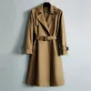Women's Trench Coats Camel Trench Coat Women Over-The-Knee Long Windbreaker Spring Autumn European Casual Loose Solid Color Double-Breasted Cloth 231110