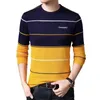 Herren Polos 2023 Casual Herren Pullover Oansatz Gestreift Slim Fit Strickwaren Herbst Winter Herren Pullover Pullover Pullover Herren Pull Homme