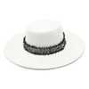 Fedoras chapeau pour femme homme 9.5 cm à large bord église mariage décorer chapeau formel classique melon Jazz casquette Feminino Gorra