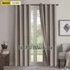 Sheer Curtains Both Sides Linen 100% Blackout for Living Room Bedroom Waterproof Garden Thick Drapes Window Curtain Panels 230412