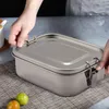 Ciotole Contenitore per il pranzo in acciaio inossidabile con clip di blocco e design a tenuta stagna Scatole Bento da 800 ml per bambini o adulti