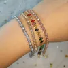 Bangle Rakol Fashion Small Cubic Zircon Colorful Stone Gold Plated Mosaic Jewelry Armband för Women Party Accessories