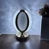 Desk Lamps Crystal Table Lamp Rechargerble Luxury Desk Lamp Touch Control Desktop Aatmosphere Lamp Dimmable Sleep Light Bedroom Decoration P230412