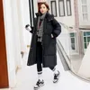 2023 Winter down Cotton Jacket Women's Long below the Knee Loose plus Size Cotton-Padded Coat Thickened New Cotton-Padded Coat Bread Coat