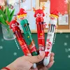 1つのボールポイントペンの色格納式クリスマスライティングキッドボーイの女の子の学生ゲーム報酬のためのペン