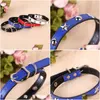 Collares para perros Correas Collar de gato con estrellas Collar suave Correa de correa para mascotas Gatos Hebilla de aleación ajustable Perros Accesorios Pet Drop DH8JV