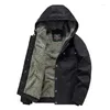 Men's Jackets Hooded Motorcycle Jacket Fashion Men Parkas Boy Luxury Clothing Clothes Camping Winter Coat Military Plus Size