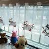 Curtain Cute Hedgehog Mushroom Short For Small Window Embroidery Sheer Drape Kitchen Valance Partition #E