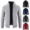 Giacche da uomo Giacca maglione lavorato a maglia cappotto cardigan caldo addensato