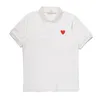 Polo T-shirts pour hommes CDG coton respirant hommes t-shirt Commes Des broderie Double coeur femmes Polo revers débardeur chemises de jeu grande taille femmes anti-boulochage