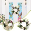 Decorative Flowers Easter Wreath Spring Imitation White Eggs Decor Farmhouse Wall Home Gift Diy Front Door Decoration