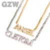 New Arrivals A-Z Initial Letter Custom Name Pendant Necklace Personalized Womens Iced Out Cubic Zirconia CZ 18K Rose Gold Hip Hop DIY Birthday Gifts Jewelry for Women