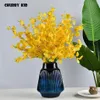 20 pièces Real touch 66 cm court Latex Oncidium hybridum fausse artificielle danse dame orchidée fleurs entière Dancing-Doll Orchids305Q