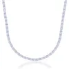 Oval Sparkling CZ Tennis Chain Halsband för män Iced Out Bling Rectangle CZ Hip Hop Classic Jewelry