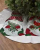 クリスマスの装飾gnome白の葉の葉のスカートクリスマス装飾家の装飾ラウンドスカートのベースカバー
