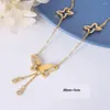 Anklets 316L Stainless Steel Gold Color Butterfly Charm For Women Girl Trend Leg Chain Waterproof Jewelry Gift Party