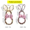 Decorative Flowers Happy Easter Garden Door Wall Decoration Artificial Handmade Wreath Hanging Ornament Hang Decor