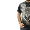 Homens camisetas Verão Homens Oversized Camisetas Punk Wings Padrão O Collared Camisetas Manga Curta Moda Roupas Masculinas Y2K Top Tees para Homens 230412