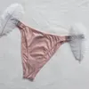 Mutandine da donna Sexy Strass di lusso Donna G String Design del marchio Intimo Slip intimo in pizzo ROSA Comfort Perizoma senza cuciture in cotone