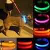 Nylon LED-halsband voor huisdieren Nachtveiligheid Knipperend Glow In The Dark Hondenriem Honden Lichtgevende fluorescerende halsbanden Dierbenodigdheden