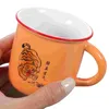 Tazas 9 piezas Niños Latte Cup Espresso Tazas Taza de cerámica Mango Agua Café Niños