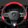 Steering Wheel Covers For Clio 2 3 4 5 Car Cover 37-38CM Non-slip Microfiber Leather Auto Accessories