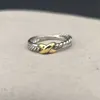 обручальное кольцо Золото Двойное кольцо змеи с бриллиантом Модные модные женские дизайнерские кольца для женщин Роскошные ювелирные изделия Love Womens Плетеные Co253o