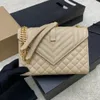 Mode gewatteerde lederen handtassen keten hobo Designer Envelop tas Dames Luxe echt lederen schoudertas 10A topkwaliteit koeienhuid kaviaar flap crossbody tas