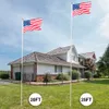 Banner Flags 2025Ft Height Solemn Outdoor Decoration Sectional Halyard Pole US America Flag Flagpole Kit Aluminum 230412