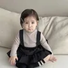 Mädchen Kleider 2023 Herbst Baby Ärmelloses Strap Kleid Solide Infant Overall Kleinkind Prinzessin Kleidung Kinder Sling