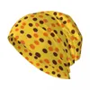 Baretten Oranje en Bruine Polka Dots op een gele achtergrond Gebreide muts Caps Golf Man Militair Tactisch Heren Baseball Cap Dames