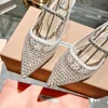 2023 scarpe eleganti alla moda piccola fragranza bocca leggera scarpe singole sandali colore da donna abbinato francese tacco spesso Baotou indietro tacchi alti vuoti taglia 35-40 -180