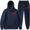 Mäns avslappnade hoodie -sportspårar 2 stycken Tracksuit modesportkläder kostymer muskel manlig jogging kläder plus storlek xxxl