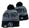 White Sox Beanies CHICAGO Beanie Cap Wool Warm Sport Knit Hat Baseball North American Team Striped Sideline USA College Cuffed Pom Hats Men Women