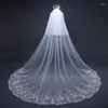 Bridal Veils NZUK WOSKA WESPOWA WESPA Z KATEDRACJĄ CEKINDOWĄ KATEDRALNĄ KATETRALNOŚĆ DO BRIDE VELO de Novia Accessoire Mariage