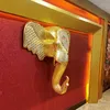 Декоративные фигурки деревянные резьбы Слон Голова Украшение стены Восточно -клуб