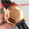 Superuhr Herren Gelbgold Neues Modell Lünette Uhren 40mm Automatische mechanische Armbanduhren Kautschukband Saphirglaswerk Herrenuhren