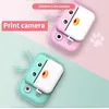 Appareils photo numériques Caméra d'impression instantanée pour enfants avec 3 rouleaux de papier thermique 16 Go Jouets pour filles Po Vidéo Lore22