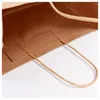 Shopping Bags 1pc Portable Environmental Protection Kraft Paper Bag Fold Recycle Gift To-go Takeaway Packaging