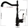 Kitchen Faucets Black Oil Rubbed Bronze Wet Bar Bathroom Vessel Sink Faucet Mixer Tap Single Hole Swivel Spout One Handle Mnf387