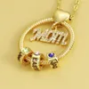 Mothers Day födelsedagspresenter april maj Birthstone Halsband för kvinnor älskar hjärthängen smycken fru