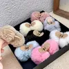 Morbido peluche Palla di pelo Artiglio per capelli Furry Pelliccia sintetica Piccola clip di capelli Granchio Barrettes fuzzy Coda di cavallo alta Tornante Accessori per capelli per ragazze