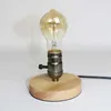 Lampy biurkowe drewniane aluminiowe lampa stołowa retro loft biurko Edison żarówka 110V/220V nocna lampka biurowa sypialnia/salon/kawiarnia Lam P230412