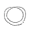 Hänge halsband mode charms smycken lady halsband 5mm silver pläterad 20 "tum kedja