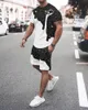 Erkeklerin Trailsuits 3D Baskı Tişört Trailsuit İki Parçalı Setler Büyük Boyutlu Erkek Tasarımcı Kıyafetleri Sokak Giyim Takım Erkek Kısa Kollu Yaz Kıyafetleri 230411