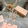 2023 scarpe eleganti alla moda piccola fragranza bocca leggera scarpe singole sandali colore da donna abbinato francese tacco spesso Baotou indietro tacchi alti vuoti taglia 35-40 -184