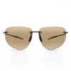 Solglasögon 422 Ultralätt som kör Rimless Men's Cool Blue Glass kan utrustas med receptbelagda