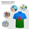 T-shirts pour hommes drapeau gitane chemise hawaïenne pour hommes décontracté coloré imprimé plage Aloha manches courtes Camisa Hawaiana Hombre