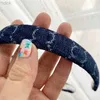 Headbands Women Denim Headband Letter Band Fashion Thin Yoga Hair Hoop Katyusha 3M412